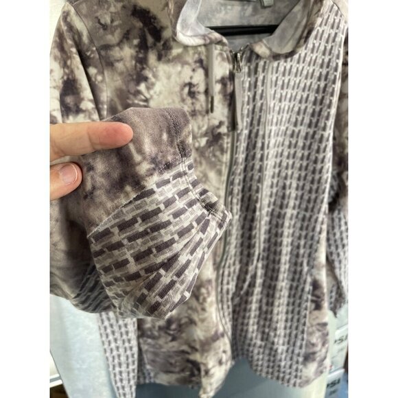 LOGO Lounge Womens Hooded Jacket 1X‎ Tie-Dye Style With Zipper Closure - Picture 7 of 16